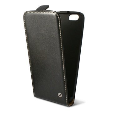 iPhone 6 Plus / 6S Plus Ksix Vertical Flip Leather Case Black