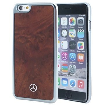 iPhone 6 Plus / 6S Plus Mercedes Benz Kova Kotelo Ruskea