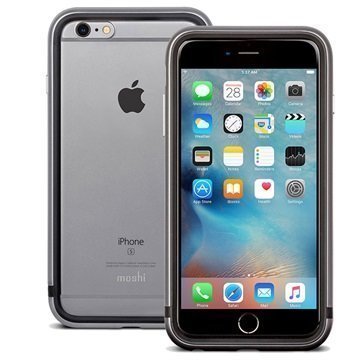 iPhone 6 Plus / 6S Plus Moshi iGlaze Luxe Metal Suojareunuskotelo Titaaninharmaa