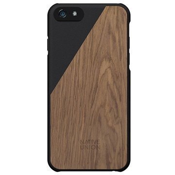 iPhone 6 Plus / 6S Plus Native Union Clic Wooden Puinen Suojakuori Musta