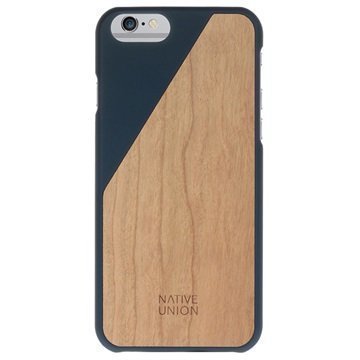 iPhone 6 Plus / 6S Plus Native Union Clic Wooden Puinen Suojakuori Tummansininen