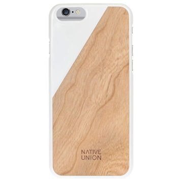 iPhone 6 Plus / 6S Plus Native Union Clic Wooden Puinen Suojakuori Valkoinen