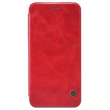 iPhone 6 Plus / 6S Plus Nillkin Qin Series Läppäkotelo Punainen