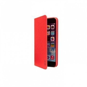 iPhone 6 Plus / 6S Plus Ozaki O!Coat 0.4 Folio Lompakkomallinen Nahkakotelo Punainen