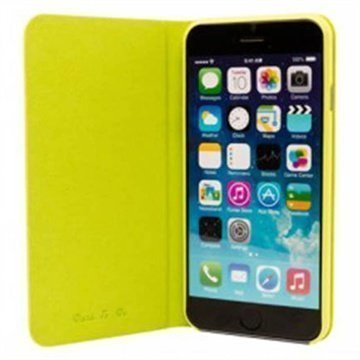 iPhone 6 Plus / 6S Plus Ozaki O!Coat 0.4 Folio Lompakkomallinen Nahkakotelo Wasabi