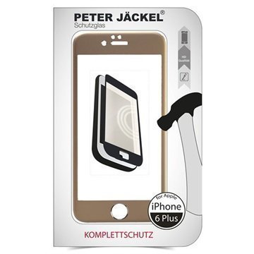 iPhone 6 Plus / 6S Plus Peter Jäckel Koko Näytön HD Lasi Näytönsuoja Kulta