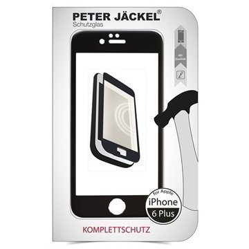 iPhone 6 Plus / 6S Plus Peter Jäckel Koko Näytön HD Lasi Näytönsuoja Musta