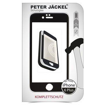 iPhone 6 Plus / 6S Plus Peter Jäckel Koko Näytön HD Lasi Näytönsuoja Musta