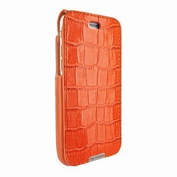iPhone 6 Plus / 6S Plus Piel Frama iMagnum Nahkakotelo Krokotiili Oranssi