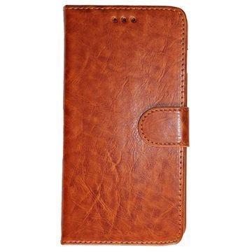 iPhone 6 Plus / 6S Plus UreParts Uranus Nahkainen Kirjamainen Suojakotelo Ruskea