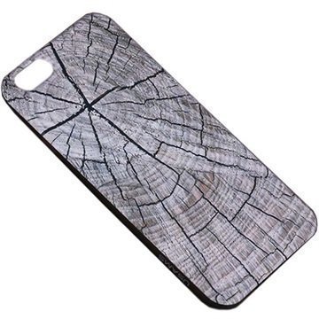 iPhone 6 Plus / 6S Plus Usams Wood Grain TPU-Kotelo Harmaa