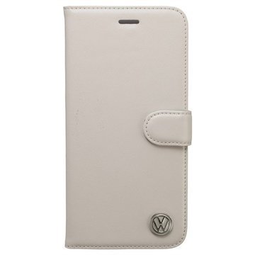iPhone 6 Plus / 6S Plus Volkswagen Kirjamallinen Nahkakotelo Valkoinen