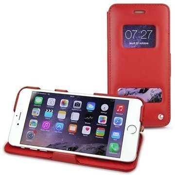 iPhone 6 Plus Noreve Tradition D Nahkainen Läppäkotelo PerpÃ©tuelle Punainen