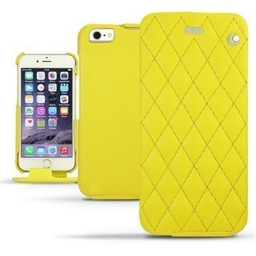 iPhone 6 Plus Noreve Tradition Flip Nahkakotelo Pulsion Couture Keltainen Fluo