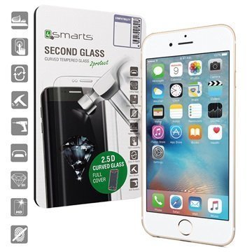 iPhone 6 Plus/6S Plus 4smarts Curved Glass Näytönsuoja Valkoinen