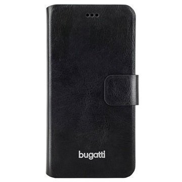 iPhone 6 Plus/6S Plus Bugatti Geneva Book Kotelo Musta