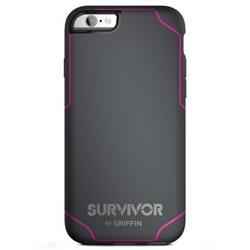 iPhone 6 Plus/6S Plus Griffin Survivor Journey Kuoret Tummanharmaa / Pinkki