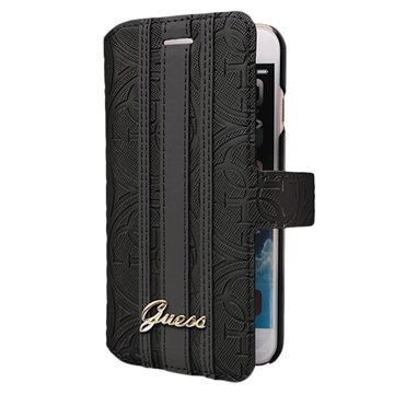 iPhone 6 Plus/6S Plus Guess Heritage Kirjamallinen Kotelo Musta