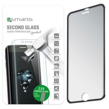 iPhone 6/6S 4smarts Colour Rim Glass Lasinen Näytönsuoja Musta
