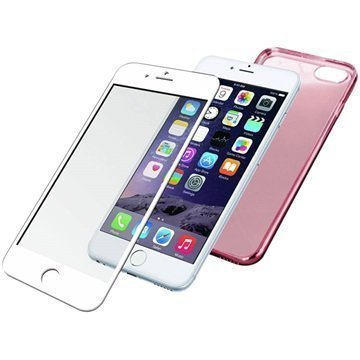 iPhone 6/6S PanzerGlass Premium Suojaussetti Valkoinen / Ruusukulta