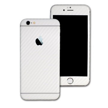 iPhone 6S EasySkinz 3D Textured Carbon Fibre Skin Valkoinen