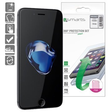 iPhone 7 4smarts 360 Suojaussetti Pinkki