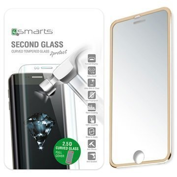 iPhone 7 4smarts Colour Rim Glass Lasinen Näytönsuoja Kulta