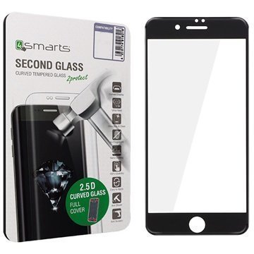 iPhone 7 4smarts Second Glass 2.5D Kaareva Lasinen Näytönsuoja Musta