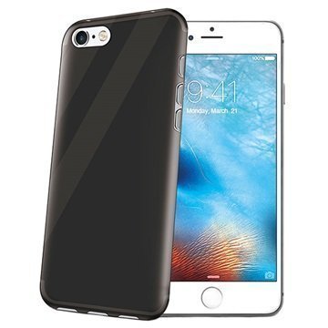 iPhone 7 Celly Gelskin TPU Suojakuori Läpinäkyvä / Musta