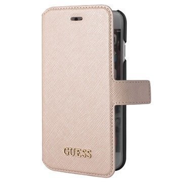 iPhone 7 Guess Saffiano Look Lompakkokotelo Beige