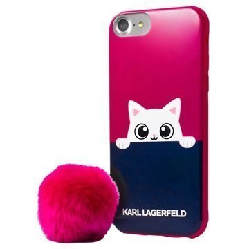 iPhone 7 Karl Lagerfeld Choupette Peek A Boo Cover Pink / Blue