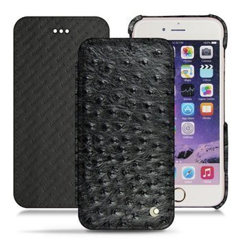 iPhone 7 Noreve Tradition D Flip Leather Case Autruche Black