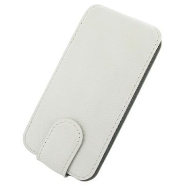 iPhone 7 PDair Deluxe Nahkainen Läppäkotelo Valkoinen