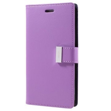 iPhone 7 Plus Mercury Goospery Rich Diary Wallet Case Purple