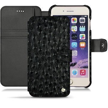 iPhone 7 Plus Noreve Tradition B Wallet Case Autruche Musta