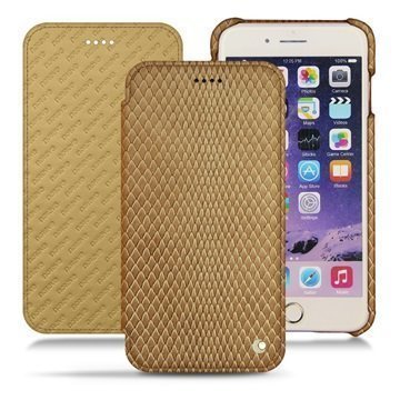 iPhone 7 Plus Noreve Tradition D Flip Leather Case Serpent Hiekanruskea