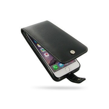 iPhone 7 Plus PDair Deluxe Nahkainen Läppäkotelo Musta