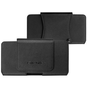 iPhone 7 Plus Qialino Horizontal Holster Leather Case Black