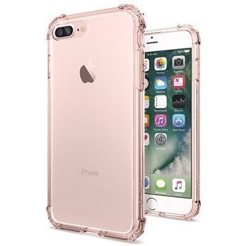 iPhone 7 Plus Spigen Crystal Shell Suojakuori Vaaleanpunainen Kristalli