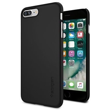 iPhone 7 Plus Spigen Thin Fit Suojakuori Musta