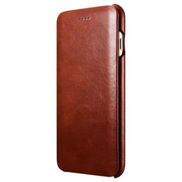 iPhone 7 Plus iCarer Curved Edge Vintage Flip Leather Case Brown