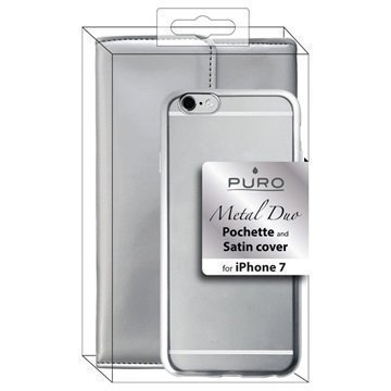 iPhone 7 Puro Capsule Collection Lompakkokotelo Hopea