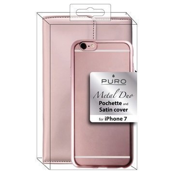 iPhone 7 Puro Capsule Collection Lompakkokotelo Ruusukulta
