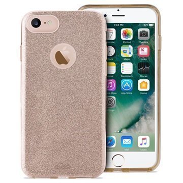 iPhone 7 Puro Glitter Kotelo Kulta