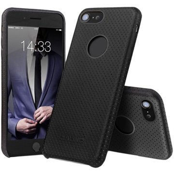 iPhone 7 Qialino Mesh Leather Case Black