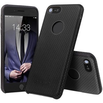 iPhone 7 Qialino Mesh Leather Case Black