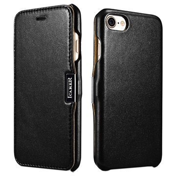 iPhone 7 iCarer Luxury nahkainen läppäkotelo â" Musta