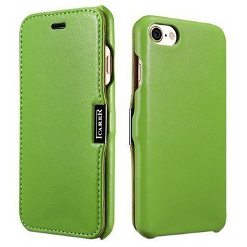 iPhone 7 iCarer Luxury nahkainen läppäkotelo â" Vihreä