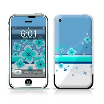 iPhone Flower Burst Skin Blue