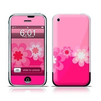 iPhone Retro Flowers Skin Pink